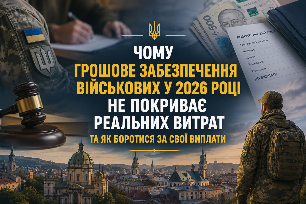 Чому грошове забезпечення військових у Львові та Львівській області у 2026 році не покриває реальних витрат та як домогтися законних виплат